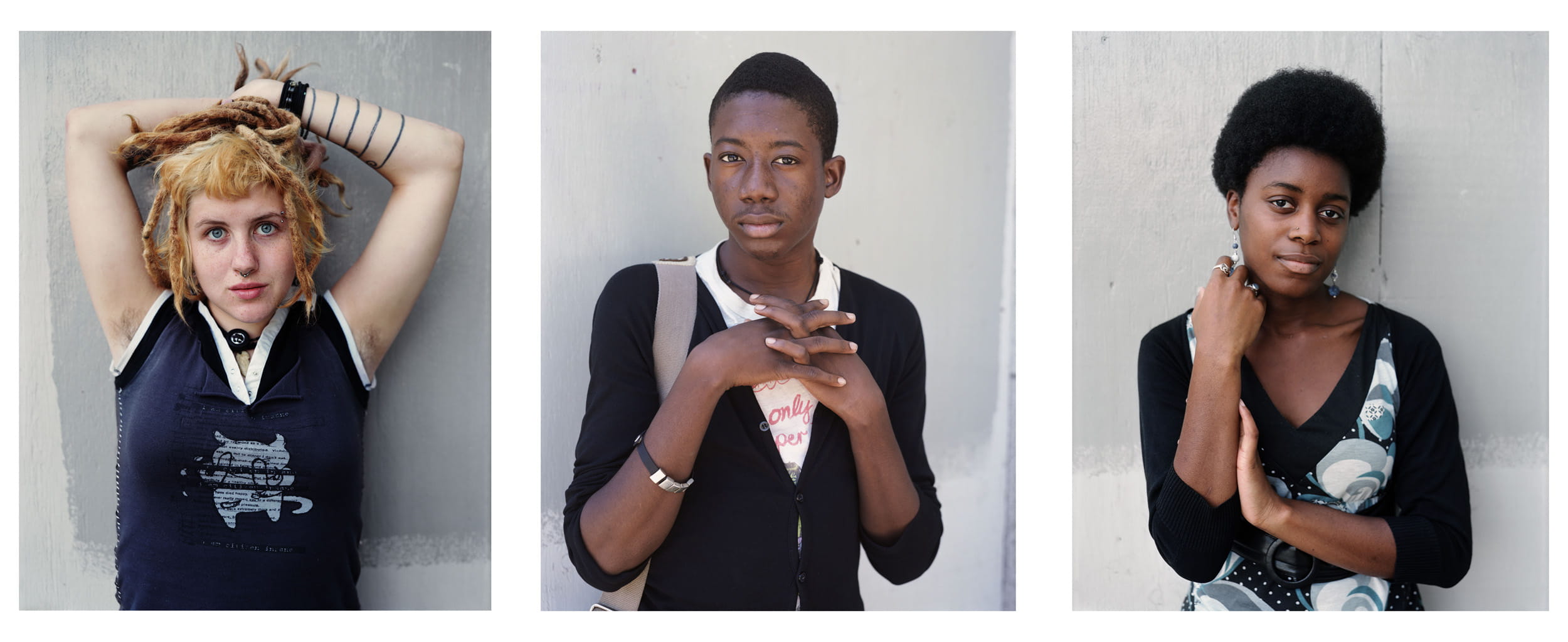 Three portraits from “The Character Project,” 2007 © Dawoud Bey