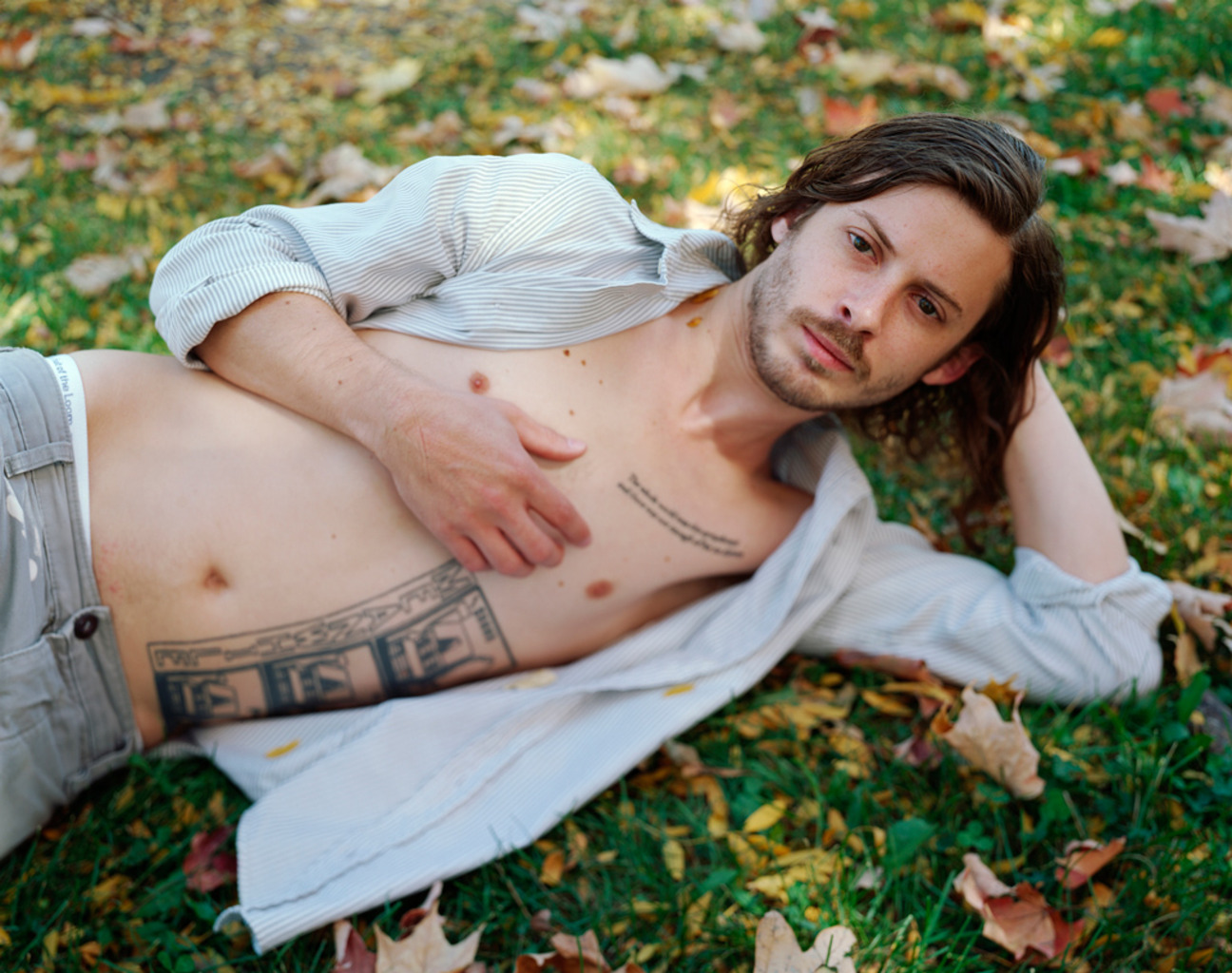 Gregg lying in the grass, 2011