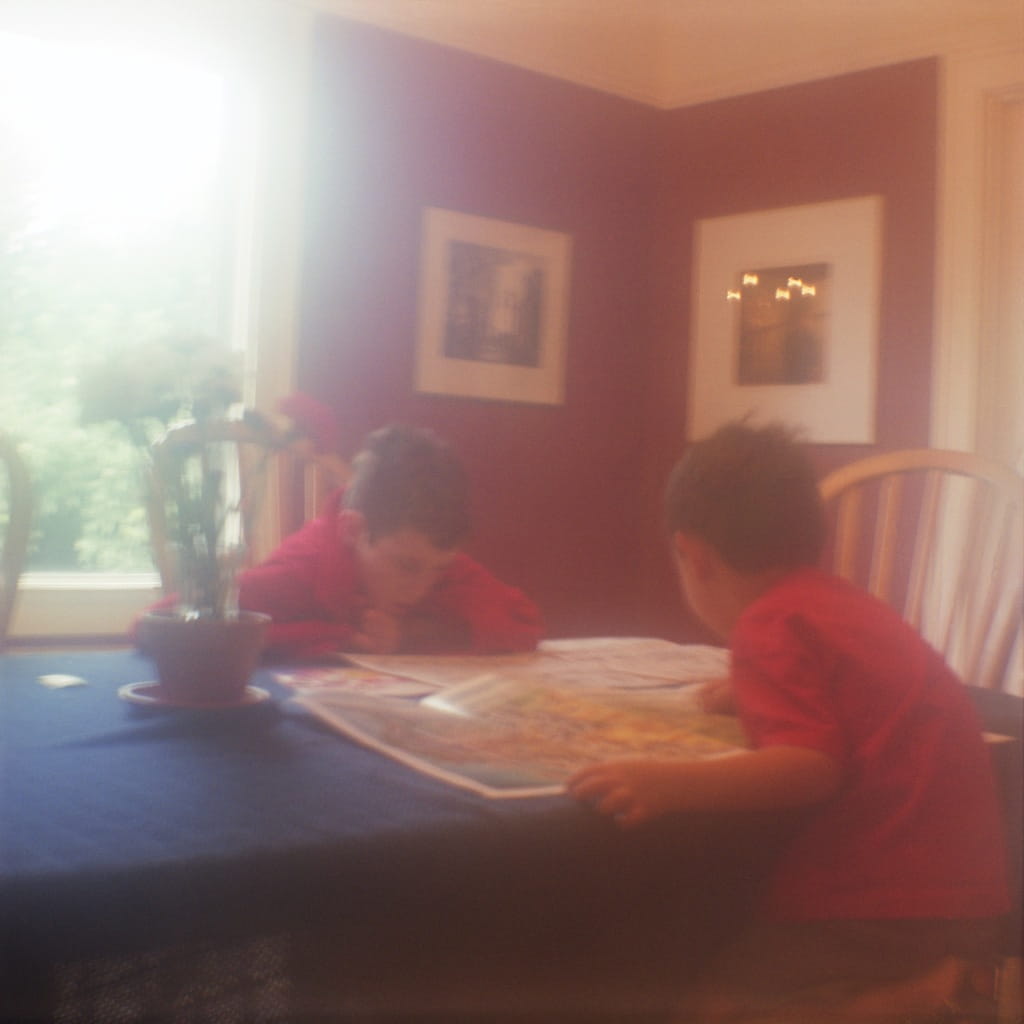 Ben and Sam at the Dining Room Table, 1998