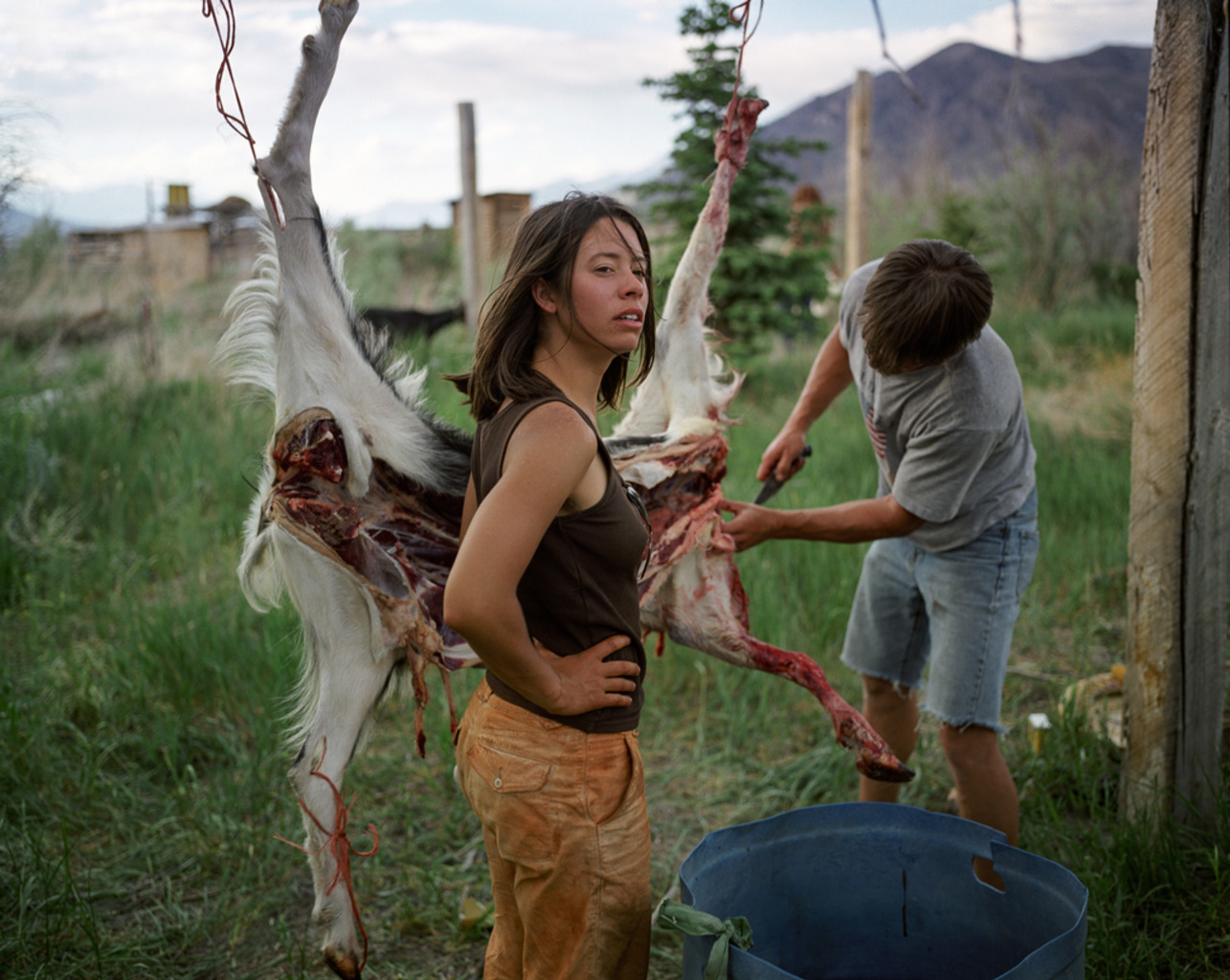 <em>dressing a carcass</em><br/>
Arco, Idaho