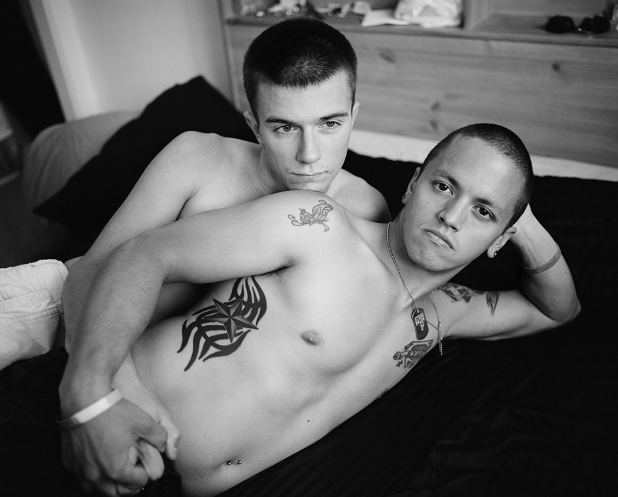 Zachary Werth, Boise, ID, 2011 (Specialist, Idaho Army National Guard, general discharge used as smokescreen <br/>
for homosexuality), and Dustin Hiersekorn, Boise, ID, 2011 (Private, US Marine Corps Reserves, discharged for medical reasons)