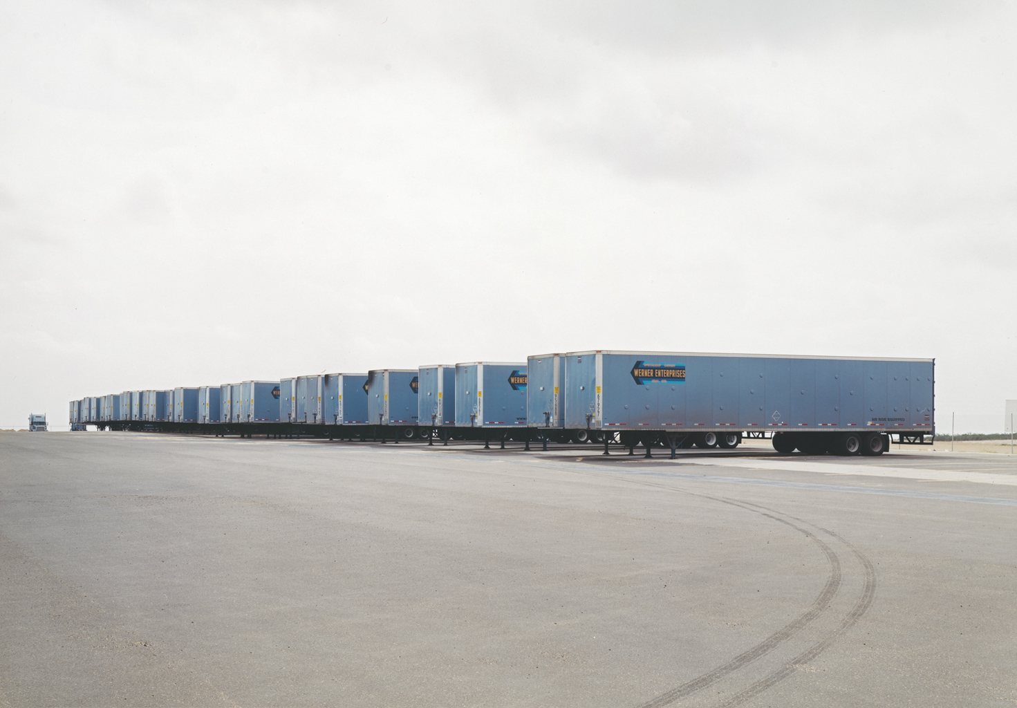 Untitled (Blue Trucks). Laredo, Texas, 2000 © Victoria Sambunaris