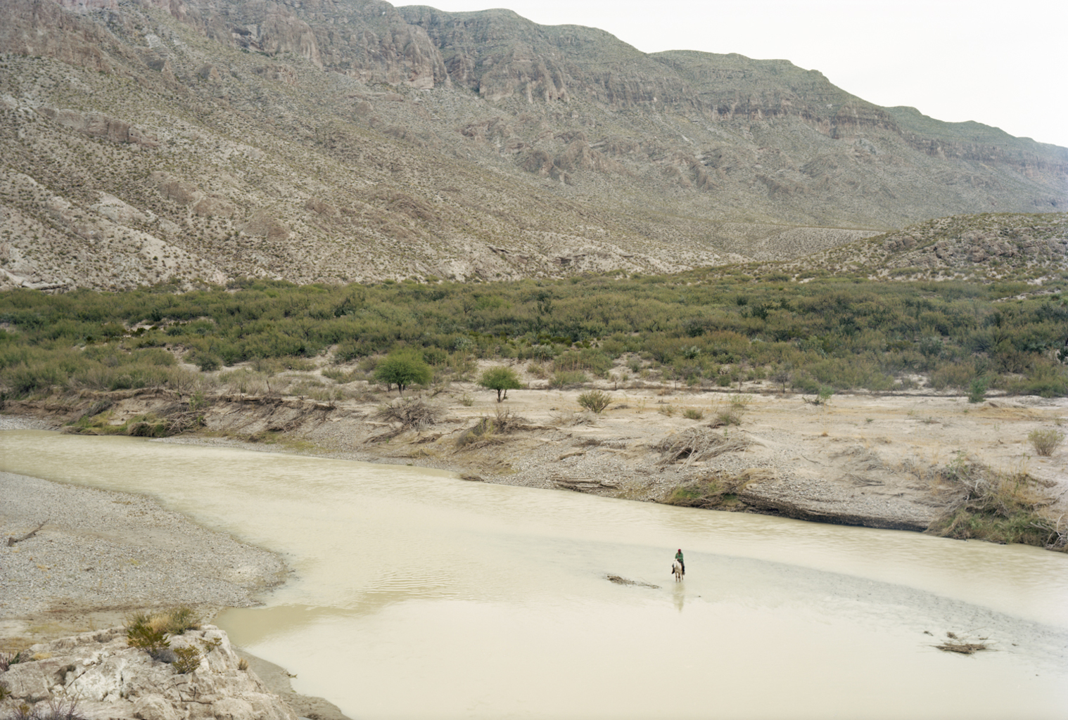 Untitled (Man on Horse in Rio Grande). Big Bend National Park, Texas, 2009 © Victoria Sambunaris