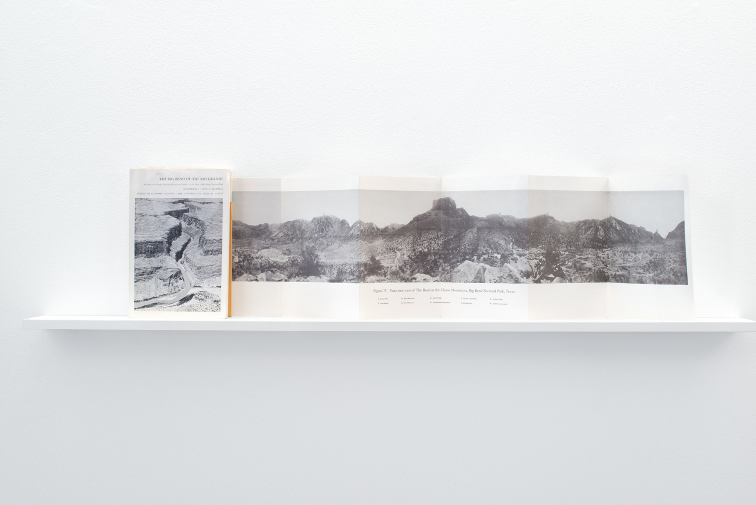 The Big Bend Of The Rio Grande – reference material for study and preparation of Sambunaris’ travels. Courtesy of Radius Books