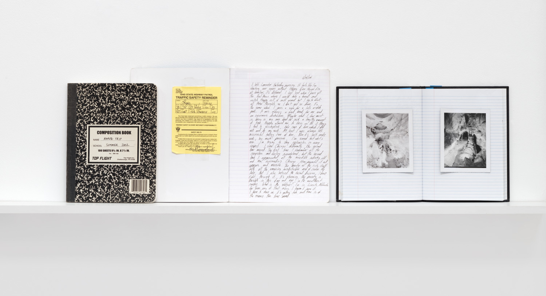 Journals from Sambunaris’ travels. Courtesy of Radius Books