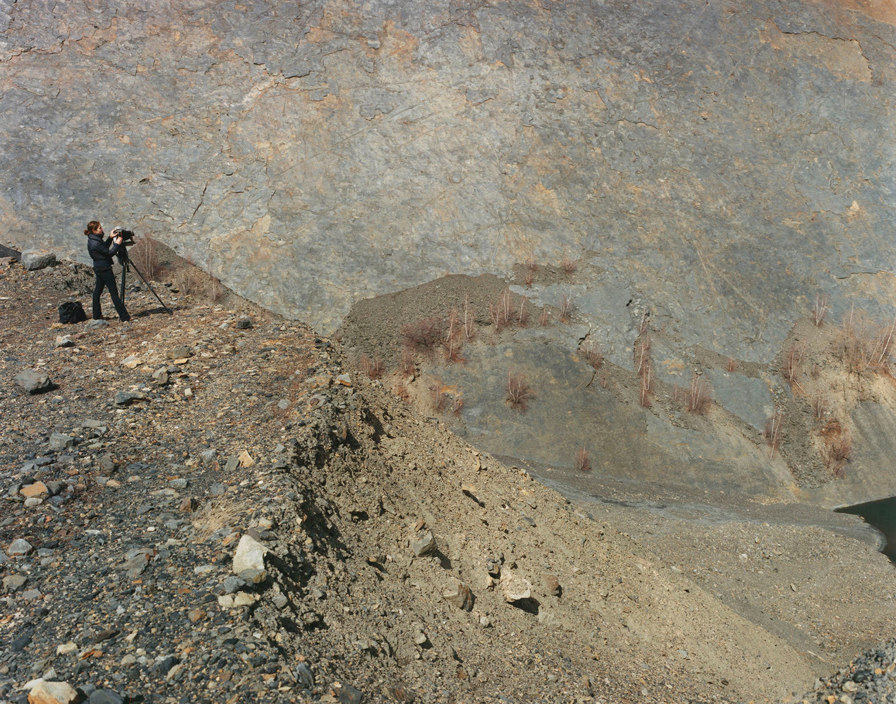 Victoria setting up a shot with her 5x7 field camera. © Jason Schmidt