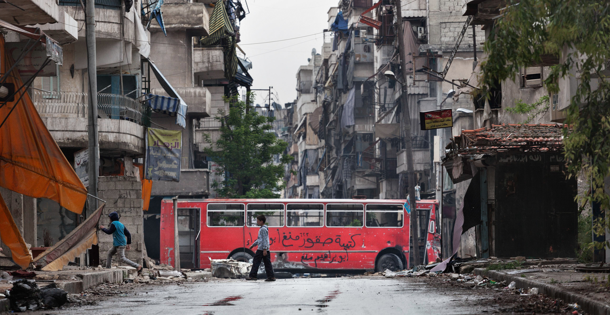 April 19, 2013, Bustan al Basha, Aleppo.