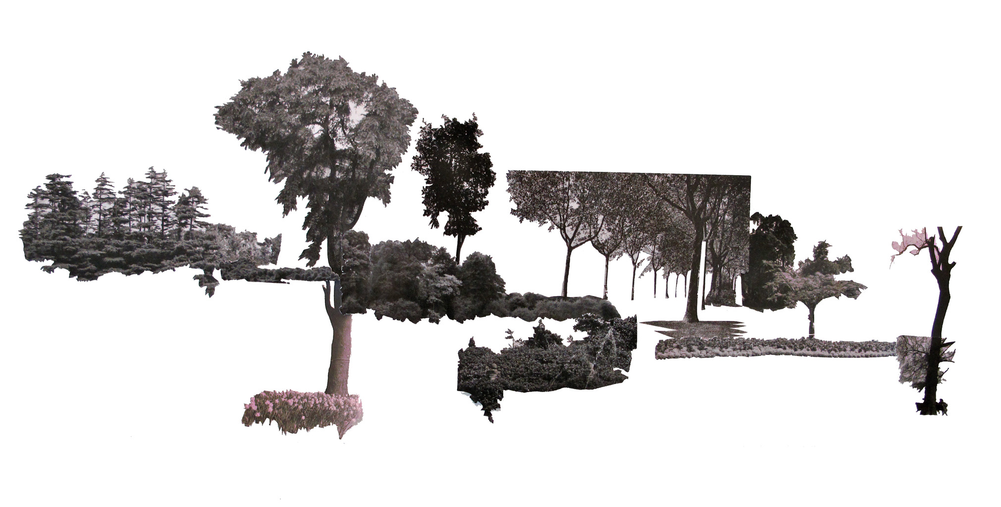 Oasis (work in progress), 2010, Collage, 40 x 600 cm.