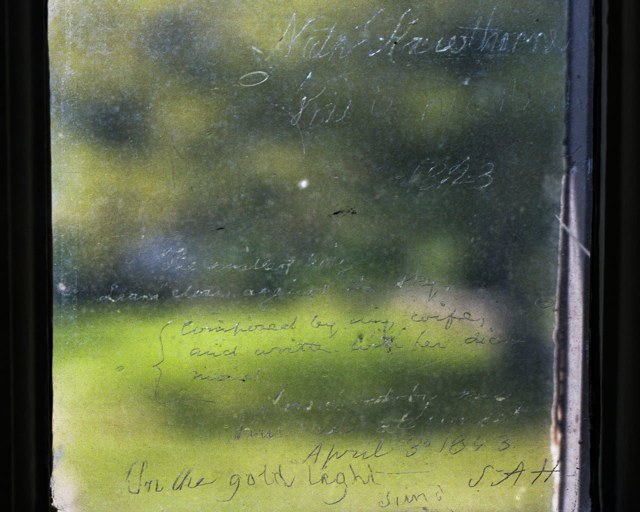 Window Inscription by Nathaniel & Sophia Hawthorne, The Old Manse