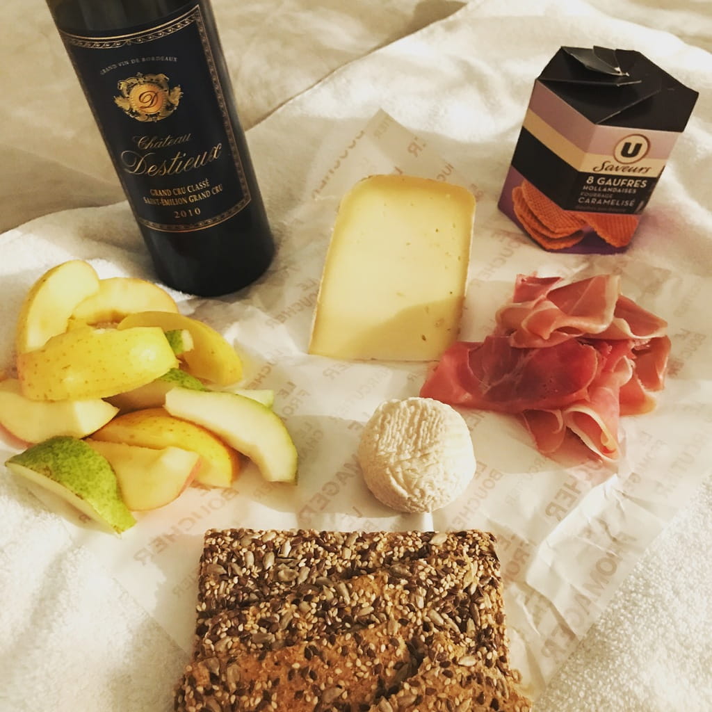 After a day of tasting and a big lunch, we settled on an in-room experience from the local store.  Keeping things simple.