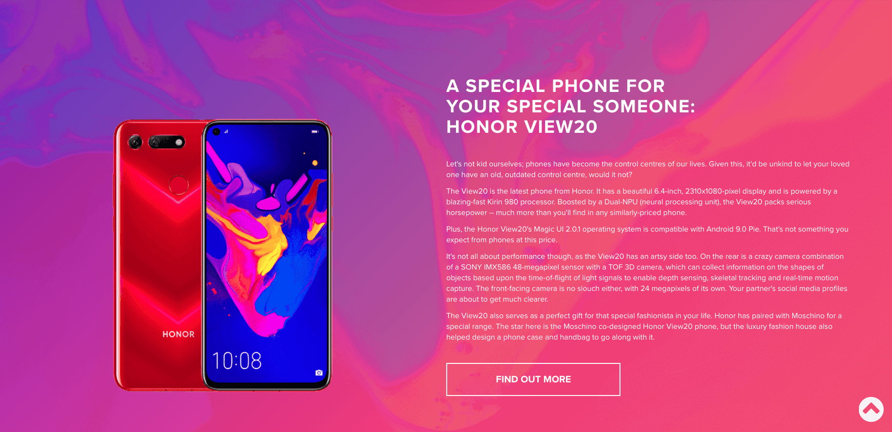 The first grid containing image on the left and text on the right.