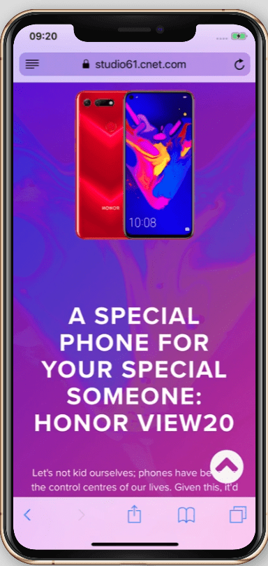 First grid view on mobile