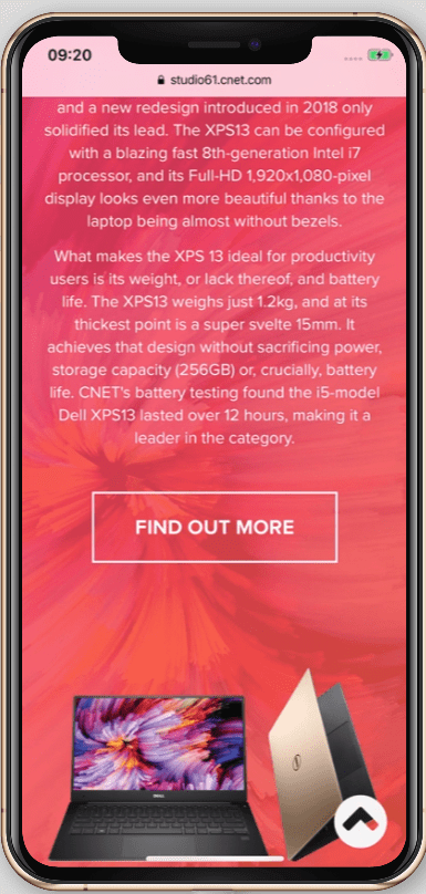 Second grid view on mobile