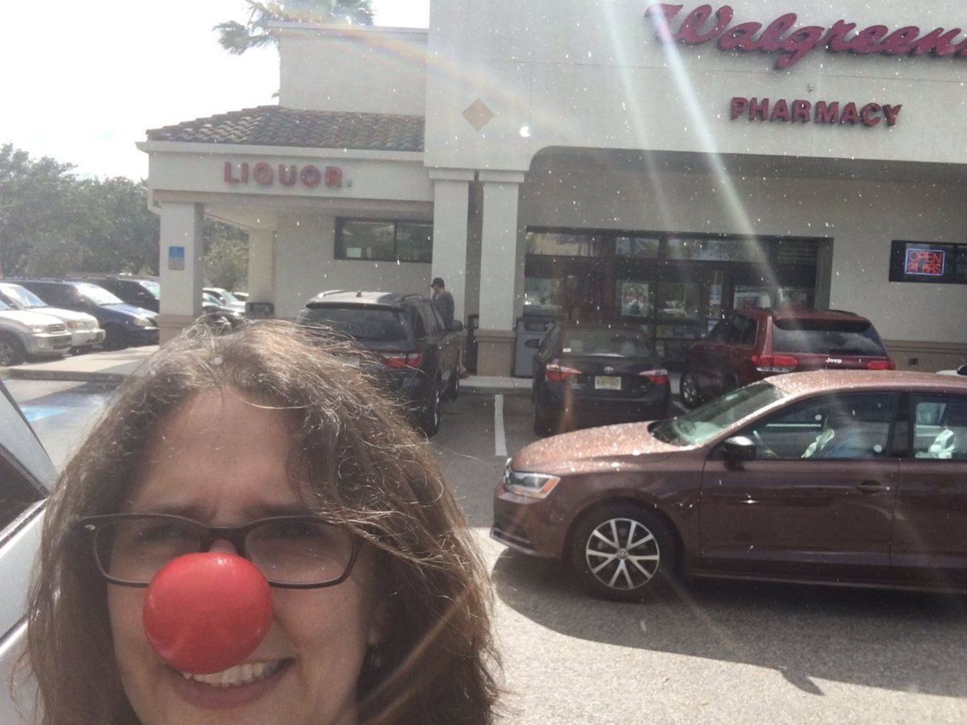 Getting a #RedNose at Walgreens